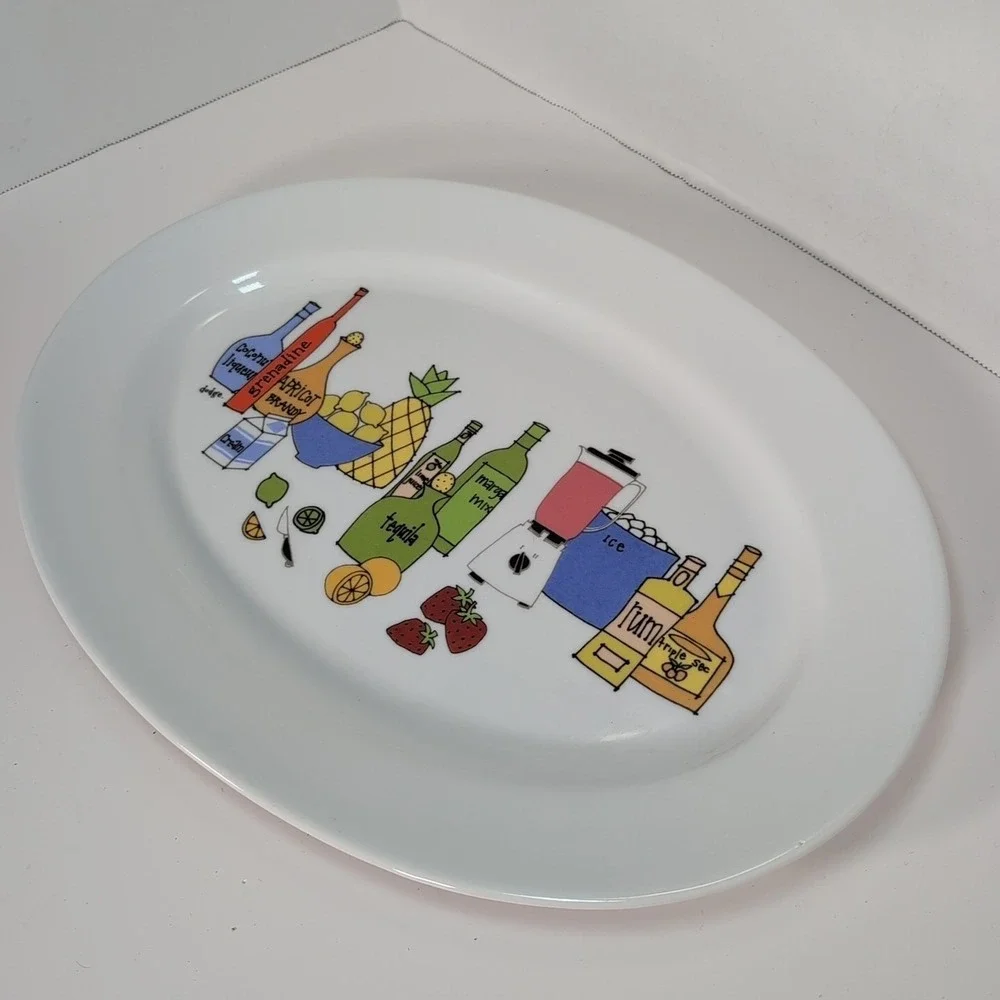 Porcelain Margarita Serving‎ Platter by Ursula Dodge for Signature Housewares
